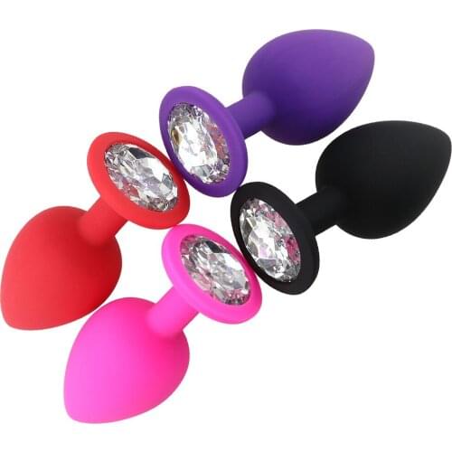 Silicone anal plugs sex plugs available for men and women 3 different sizes of anal plugs couple anal trainer adult toys