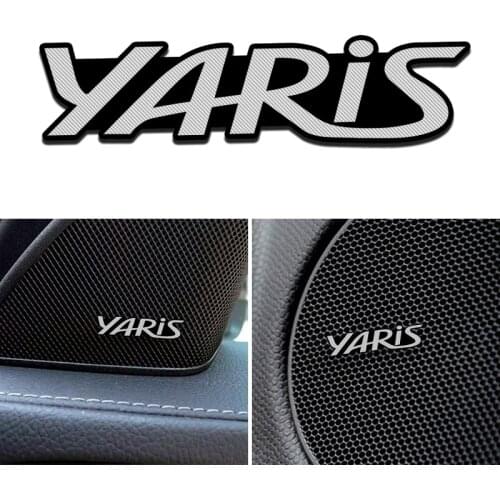 Car Styling 3D aluminum speaker stereo speaker badge emblem Sticker for Toyota yaris 2013 -2016 Yaris L 2017 -2019 Accessories
