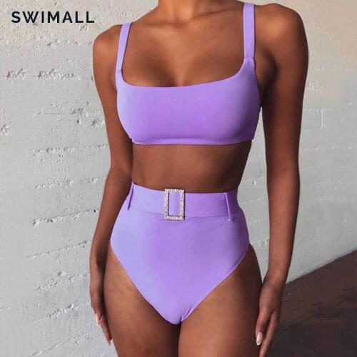 High Waist Bikini 2020 Sexy Women Bandage Bikinis Set Beach Swimsuit Padded Bra Bathing Suit Female Backless Swimwear biquini