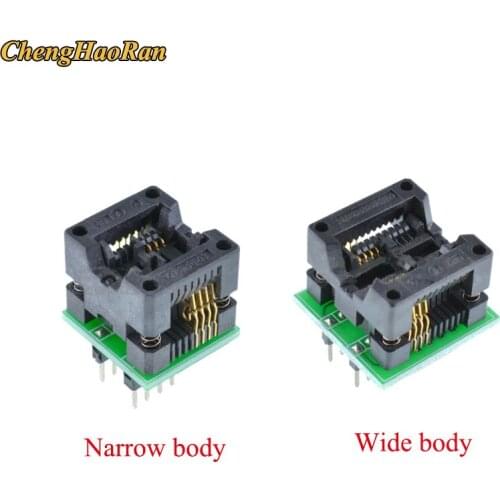 ChengHaoRan 1pcs Sop8-dip8 test stand wide body narrow body sop8 burning stand IC seat wide eight pin conversion base
