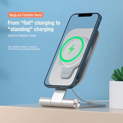 Stand Holder For iphone 12 /Pro /Max Compatible With MagSafe Wireless charger NILLKIN Aluminum alloy Foldable Stand for iphone12