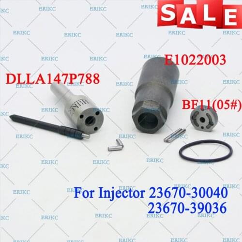 ERIKC 095000-0940 095000-0950 Injector Overhaul Repair Kits Nozzle DLLA147P788 Valve Plate, Pin, Sealing Ring for Toyota HILUX