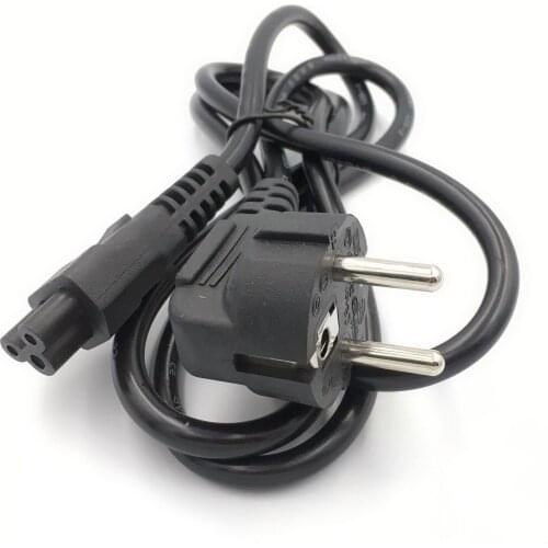 EU European AC Power Cord Euro IEC C5 Cloverleaf Power Lead Extension Cable 1.2m 1.5m 1.8m For Notebook Laptop Computer