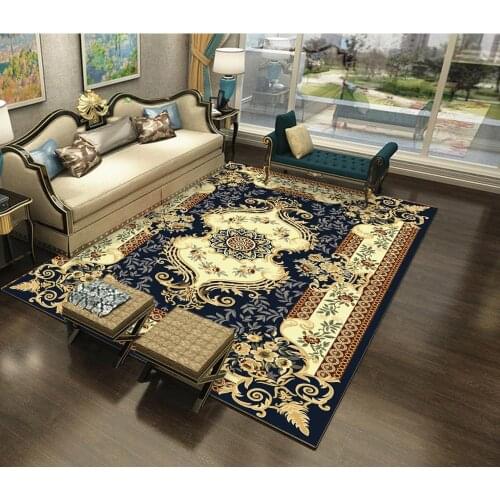 European Style Carpet Dark Green/black Geometric Bedroom Carpets For Living Room Rug Parlor Tapete Fashion Decor Mats