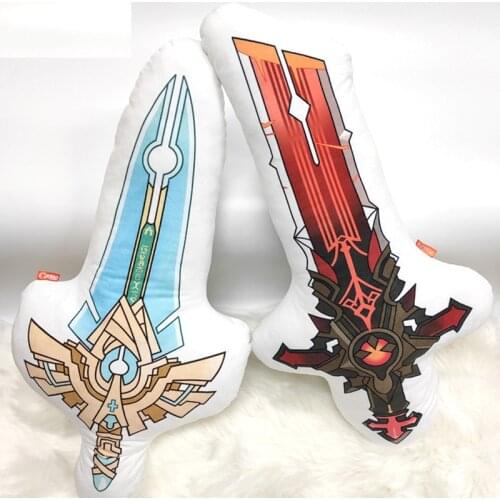 Genshin Impact Project Pillow Sword Game Props Diluc Ragnvindr Cosplay Cartoon Plush Accessories