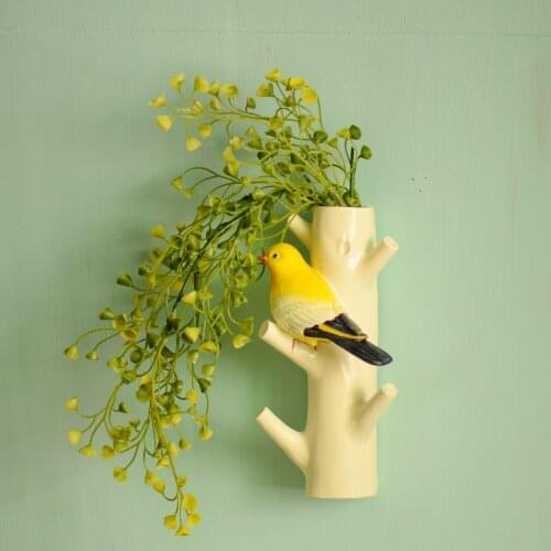 Art Creative Porch Hook Home Retro Clothes Hat Branch Wall Hanging Decoration Pothook Bird Ornaments Coat Hanger Room Vase Yard