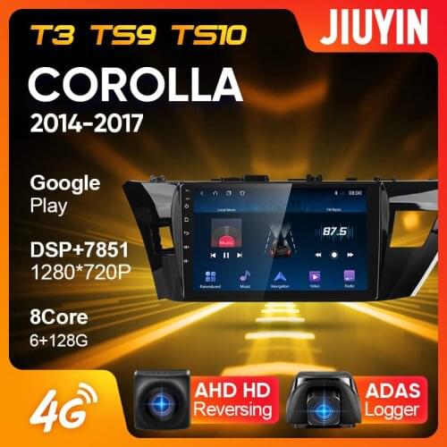 JIUYIN Type C Car Radio Multimedia Video Player Navigation GPS For Toyota Corolla 11 2014 - 2017 Android No 2din 2 din dvdvd