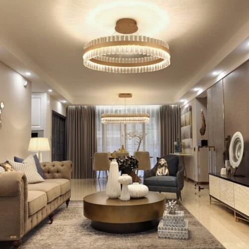 Modern Luxury Minimalist Crystal Glass Pendant Lights Dining Living Room Bedroom Led Indoor Lighting Hanging Light Fixture Lamp