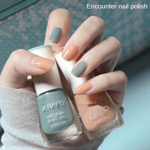 Manicure Nail Art Tearable Quick Dry Normal Without Lamp Nail Polish Glitter Sequins Uv Varnish Matte Watercolor Drops Nails