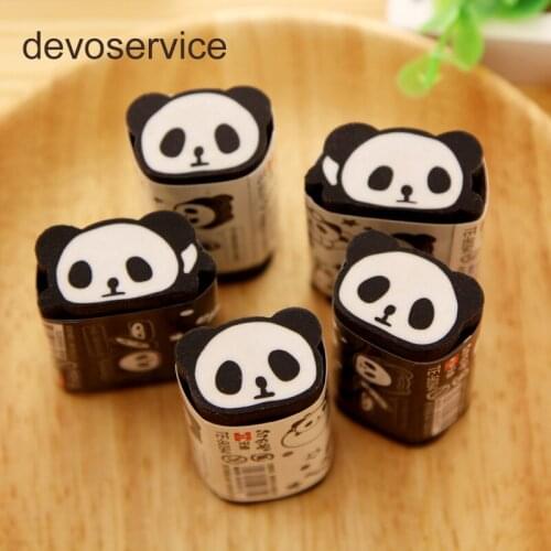 Kawaii Cuttable Pencil Eraser for kids Cartoon Cute Panda Set Bear Erasers Rubber Borrach Can Be Cut Into Pcs School Supplies