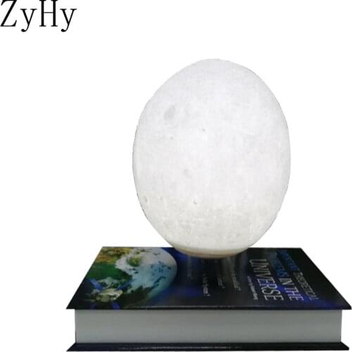 New Strange Gifts Office Bedroom Table Decorations Magnetic Suspension Moon Globe Book-Shaped lamp Base Floating Night Light