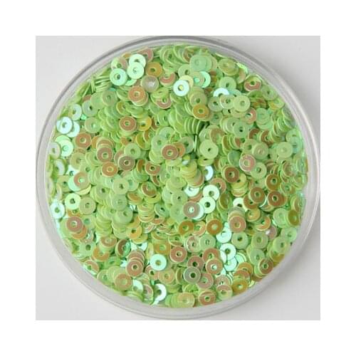 50g(12000pcs) 3mm Flat Round Loose Sequins Sewing Wedding Craft Children DIY Accessories Green AB Confetti