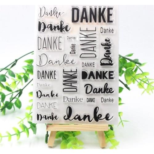 KSCRAFT Danke Transparent Clear Silicone Stamp/Seal for DIY scrapbooking/photo album Decorative clear stamp 660