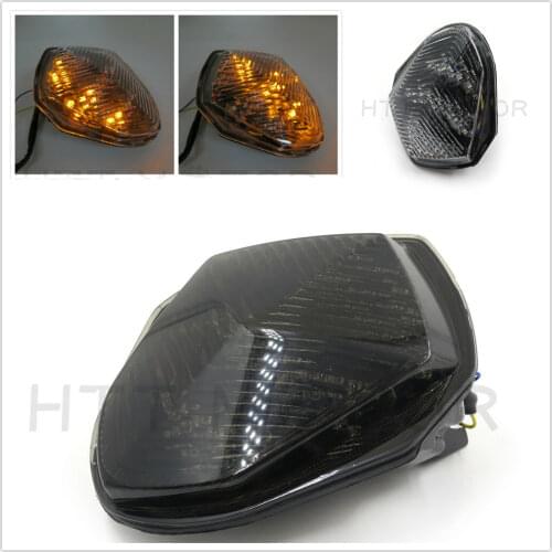 Aftermarket free shipping motorcycle parts LED Tail Brake Light turn signals for Suzuki GSX-R GSXR1000 2003 2004 SMOKE