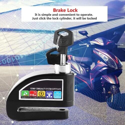 Oversea Motorcycle Scooter Bicycle Anti-theft Disc Brake Lock Security Alarming System Red New