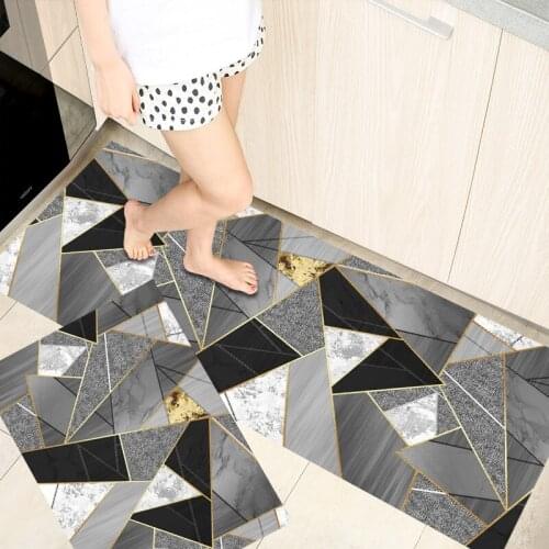Modern Printed Kitchen Floor Mat Home Door Entrance Geometric Mats Bedroom Wardrobe Long Rugs Bathroom Balcony Anti-Slip Doormat