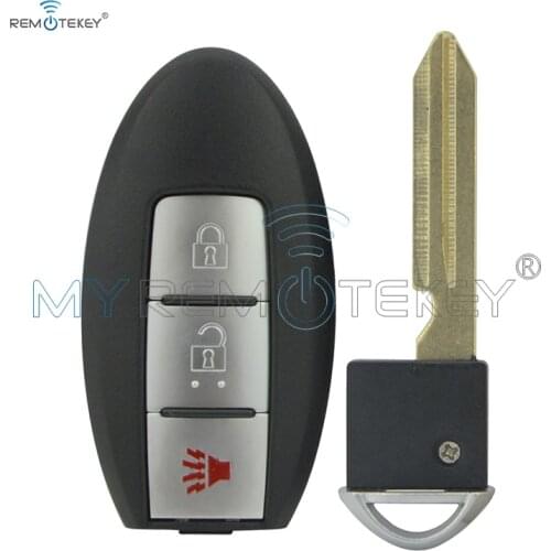 Remtekey CWTWBU729 smart remote control fob smart key case for Nissan Infiniti 2 button with panic key shell
