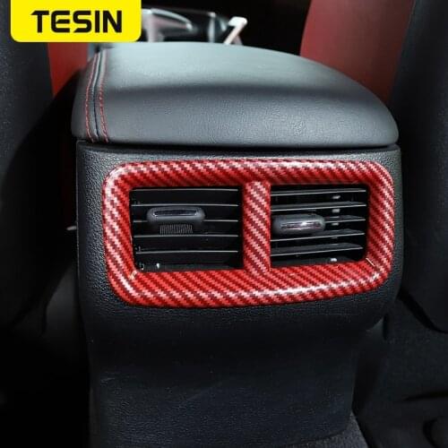 Interior Mouldings For Dodge Challenger Car Rear Air Conditioning Vent Outlet Trim Cover Stickers For Dodge Challenger 2015