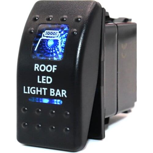 Waterproof Car Boat Rocker Switch Roof Led Light Bar SPST ON/OFF Toggle Switch 5Pin 12V 24V for Automotive Truck Boat Marine