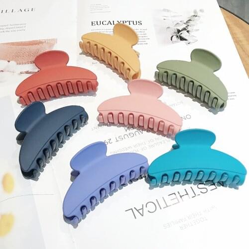 2021 New Korean INS Claw Clip For Women Girls Matte Acrylic Hair Claw Large Size Hair Clamps Claw Clip Crab For Hair Accessories