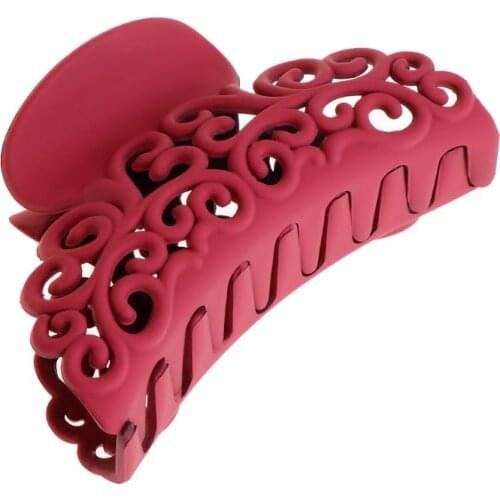 Large Size Hair Clamps For Women Plastic Hair Claw Clips Hollow Out Carving Headwear Hair Holder