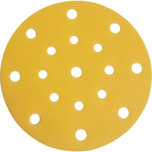 10pcs 150mm Sandpaper Round Shape Sanding Discs Hook Loop Sanding Paper Buffing Sheet Sandpaper 17 Hole Sander Polishing Pad