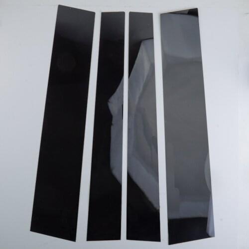 4Pcs Car Black B Pillar Door Window Trim Cover Fit for Toyota Tundra 2007 2008 2009 2010 2011 2012 2013 2014 2015 2016 2017-2020