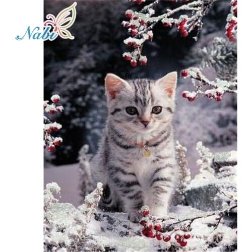 5d diy diamond painting full square Diamond embroidery animals cat - diamond mosaic daimond painting 468DD