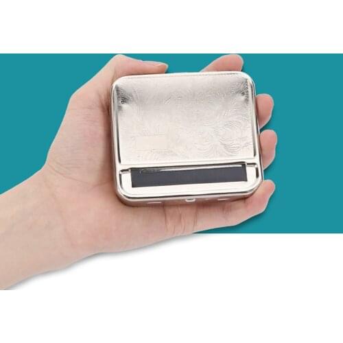 70mm Paper Tobacco Rolling Machine Manual Metal Cigarette Box Easy Roller Hand Making Cigarette Smoking Accessories