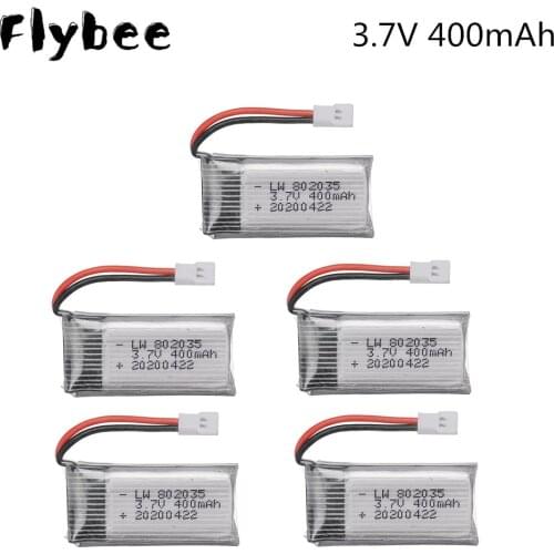Upgraded 3.7V 400mAh 35C Lipo Battery for X4 H107 H31 KY101 E33C E33 U816A V252 H6C RC Quadcopter Drone Spare Part