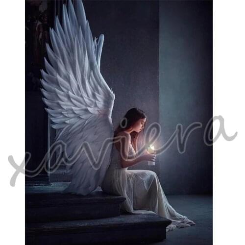 Xaviera 5D Diy Diamond Painting Angel Wings Woman Full Drill Mosaic Embroidery Rhinestone Cross Stitch Home Decor Handmade Gifts