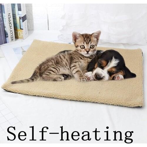 Automatic Warm Pet Soft Fleece Self-Heating Cat Bed Mats Dog Rest Blanket Winter Foldable Pets Warm Sleep Mattress For Dogs Cats