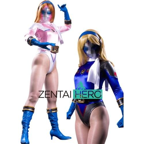 No Helmet! Sexy Heroine Womens Bodysuits Spandex Black/Pink Fetishi Movie Super Hero Zentai Leotard Catsuit For Girl