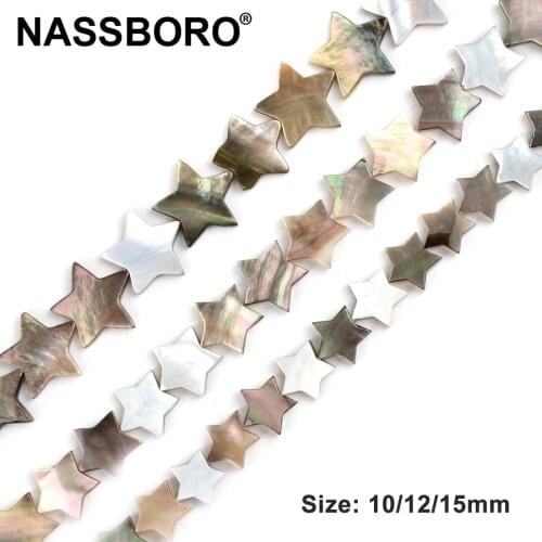 Fashion Star Natural Black Shell Perles Beads for Jewelry Making Loose Spacer Beads Diy Bead Jewelry Bracelet Necklace Earrings