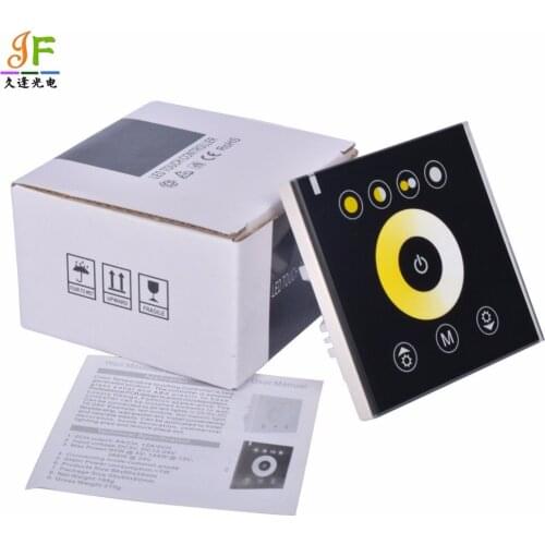 Fast shipping 5pcs Color Temperature LED Touch Panel Controller WW/CW CCT led dimmer for DC12V 5050 3528 LED strip