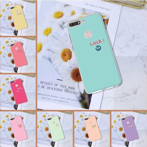 For Huawei Honor 10 9 8 8X MAX Phone Case Silicone Soft Pink Quote Back Cover For Huawei Honor 7 8 9 10 Lite 7S 7X 7A 7C Pro