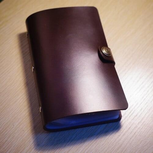 Genuine leather cover pure handmade card holder DIY Business ID Name Credit 60pcs Case can free imprint your name and picture