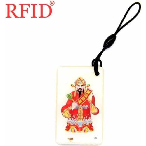 ID 125khz EM4305 EM4205 Writable Rewritable Keyfob Keychain RFID Dropping Glue Waterproof Keychain Access Control Card 1pcs
