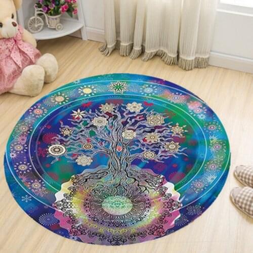 Nordic 3D Print Round Carpets For Living Room Computer Chair Area Rug Child Tent Play Carpet Game And Rugs Mat Cloakroom Floor