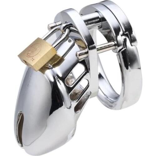 Metal Chastity Device Male Penis Lock Cock Cage BDSM Bondage Sex Toys for Gay Men Chastity Belt