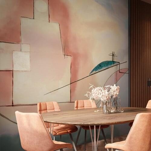 MASAR Modern minimalist geometric custom mural abstract cartoon background wallpaper restaurant hotel wallpaper Cabin