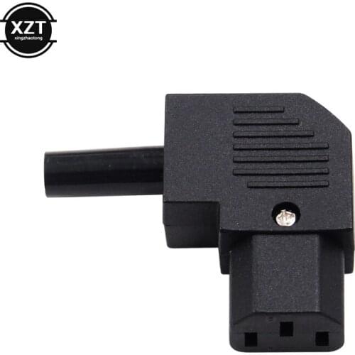 Newest 125V-250V C13 90 Degree Plug Connector IEC C13 Left Angle Rewirable Horizontal