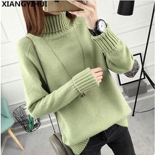 New 2017 winter Fashion Women sweater high elastic Solid Turtleneck sweater women slim sexy tight Bottoming Knitted Pullovers