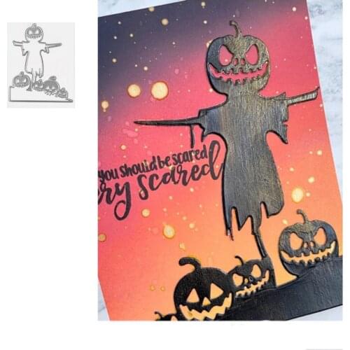 2021 New Halloween Scarecrow Cover Plate Cutting Dies for DIY Scrapbooking Crafts Dies Cut Stencils Maker Photo Album Template