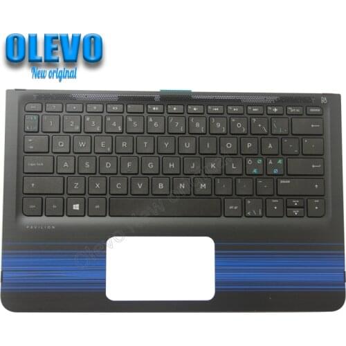 New Original For HP Pavilion x360 Convertible 11-U M1-U Palmrest Upper Case Keyboard Blue Cover EU 46M07JCS0028