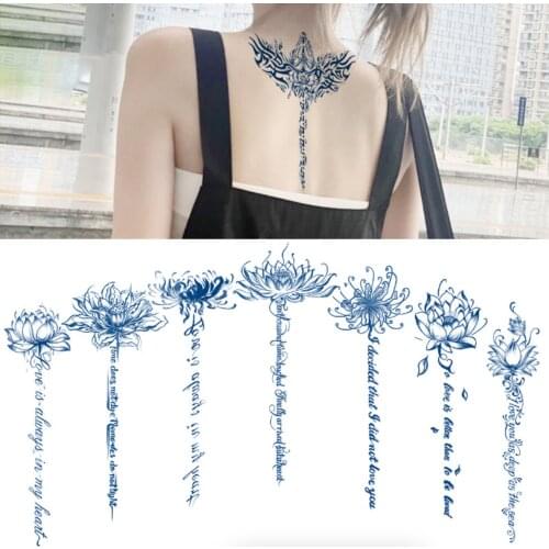 Juice Temporary Fake Tattoo Sticker 15 Days Semi-Permanent Herbal Plant Tattoo Sticker Art Waterproof Temporary Tattoo for Women