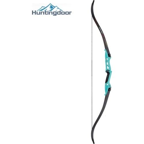 Take-down Recurve Bow 56Inch Hunting Bow Beginner Right Hand Bow Archery Macaron Green Metal Handle Riser Section for Adult/teen