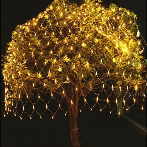 2M x 3M Christmas Garlands Waterproof String Net Lights Fairy Xmas Party Garden Wedding Festival Decoration Curtain Lights
