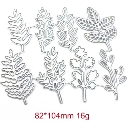 Christmas Cut Die 8Pcs/Set Christmas Plant Leaves Cut Metal Cutting Dies Diy Molds Scrapbooking Paper Making Die Cuts Crafts