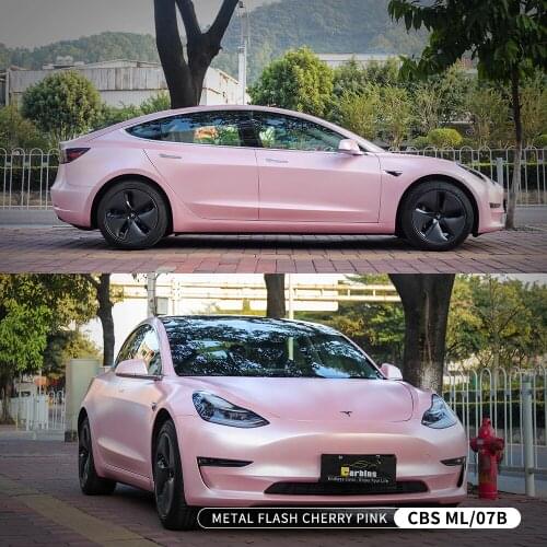 Sakura Girl Pink Metal Carbins Style Paint Surface Protection Material PVC Use For Car Body Color Change Film